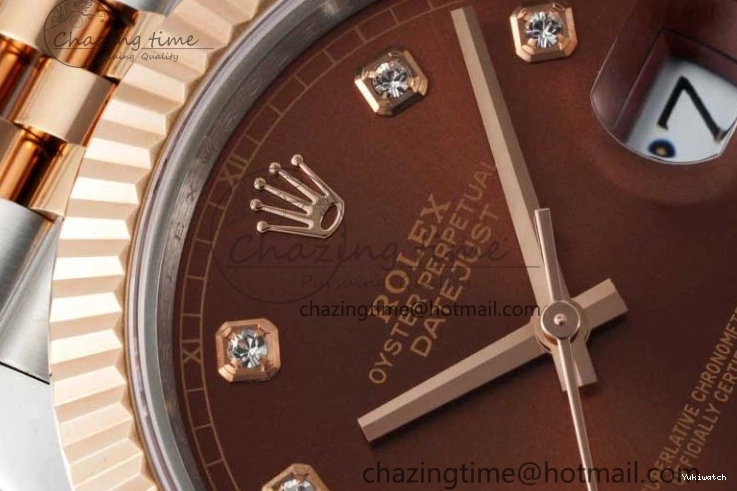 Jubilee Edition Dial VR3235 904L JDF RG V2 Steel Diamonds SS 41 RG Bracelet SS 1:1 Best DateJust Brown on 0828